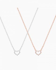 멜팅 하트 목걸이