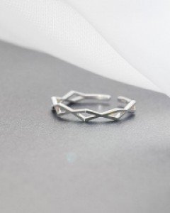 [실버] 트위스트 앵글 반지