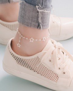 카라 진주 발찌