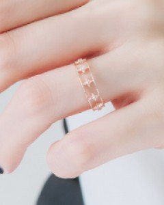 릴리 패턴 프리 반지