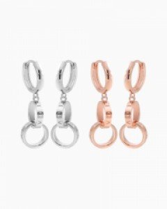 더블 링 귀걸이