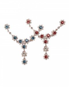 루이스 꽃 큐빅 목걸이