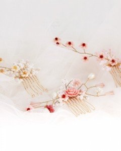 딜리케이트 플라워 빗 핀