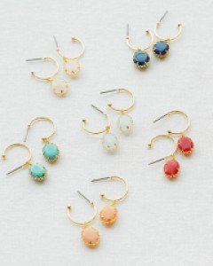 파인 젬스톤 귀걸이