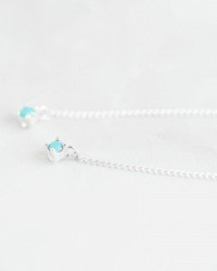 [실버] 심플 체인 롱 귀걸이