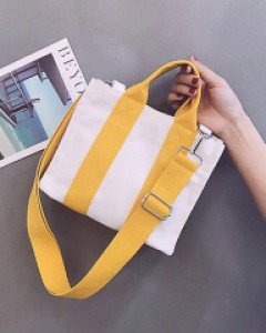 라인 에코 크로스 캔버스백