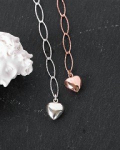 [실버] 노드 체인 하트 목걸이