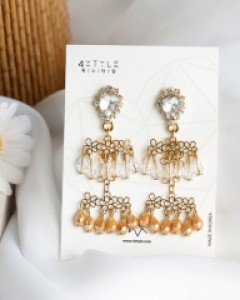 [핸드메이드] 플로럴 비즈 귀걸이