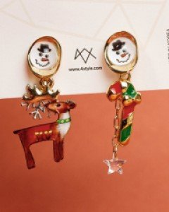홀리데이 루돌프 언발 귀걸이