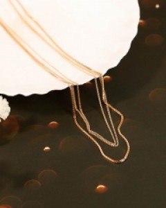 [실버] 3 라인 심플 목걸이