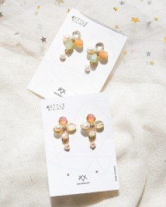 [핸드메이드] 아란 플라워 펄 귀걸이