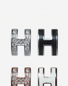 H 언발 큐빅 귀걸이
