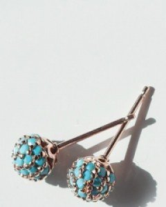 [92.5실버] 올실버 티판 터키석 귀걸이