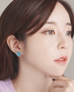 클로버 터키석 귀걸이