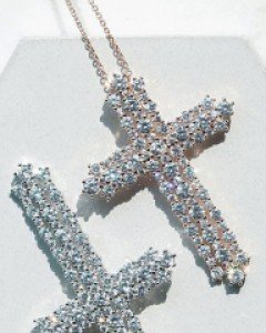 티판 올큐빅 크로스 목걸이