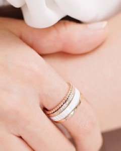 [18K도금] 콰트로 세라믹 반지