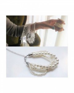 레이어드 진주팔찌 세련된 셀프웨딩 스몰결혼식 신부악세사리 여성 브레이스릿