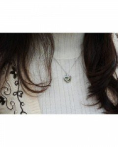 네잎 클로버 생화 목걸이 예쁜 큐빅 하트 목걸이 쇼핑몰 추천 패션 여자 크로바 잎사귀 네크리스