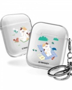 [트라이코지] 디자인 에어팟1,2세대 클리어케이스 냥이의나들이