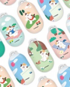 [트라이코지]디자인 버즈케이스 냥이의나들이