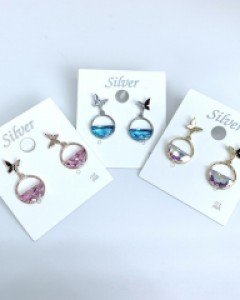 하프 크리스탈 이어링