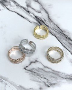 모던 큐빅 반지