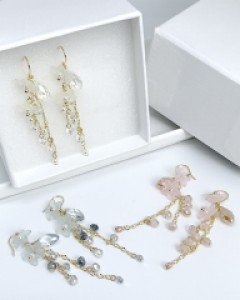 [핸드메이드] 쁘띠 플라워 비즈 귀걸이