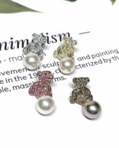 [SILVER925 은침] 블링 큐티 베어 귀걸이