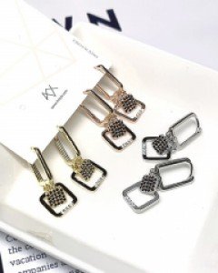 [SILVER925 은침] 스퀘어 바이 스퀘어 귀걸이