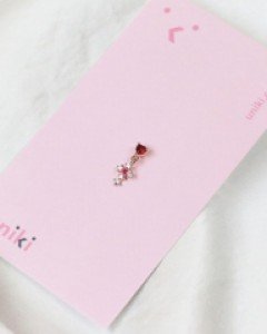 [낱개판매] 러브콩 십자가 귓바퀴 아웃컨츠 피어싱