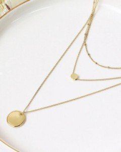편한 사이 코인 3줄 목걸이