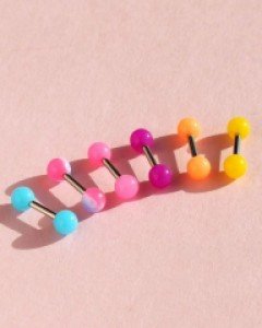 [낱개판매] 구슬 아이스크림 헬릭스 별존 피어싱