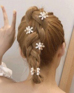 꽃비 주의보 진주 집게핀(1ea)