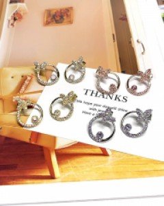 [silver 925 은침] 버터플라이 써클 귀걸이