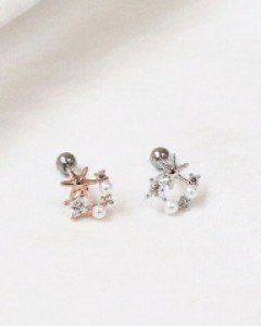 [낱개판매] 물빛 별빛 트라거스 이너컨츠 피어싱