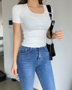 피치슬림반팔티(기모)