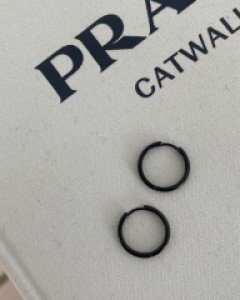 블랙미니링귀걸이