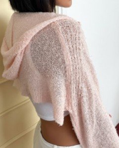 후드볼레로가디건