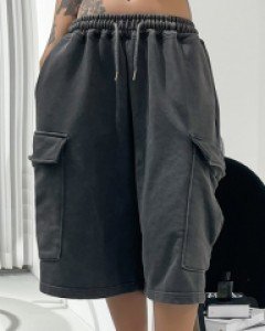 피그먼트카고하프팬츠