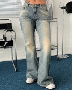 빈티지로우부츠컷팬츠