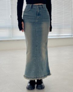 태슬데님롱스커트