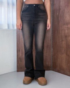 아콘부츠컷데님팬츠