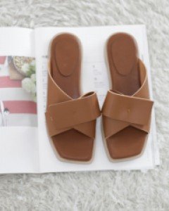 C75 S2577/러버 유니크 리본 슬리퍼