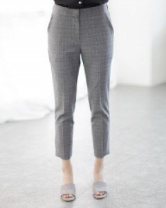 B108 SL3038/엘빈 체크 뒷밴딩 세미슬랙스(강력추천!)