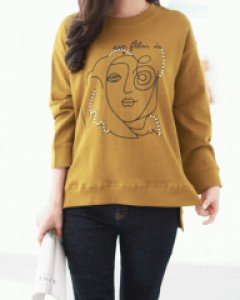 W34 TK7046/시몬 진주포인트 스웻티