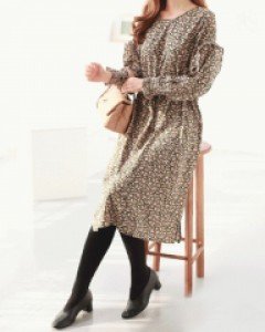 N33 OP7530/케니 소매러플 원피스