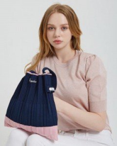 Roziluv pleats knit S Blue Sangria