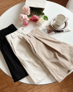 L22CM-PT2474/로빗 4부 밴딩팬츠