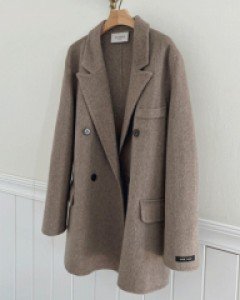 L22DW-MK3044/헬렌 핸드메이드 울 하프 코트(램스울90%)