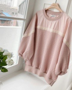 L23CS-MK3489/센티 자수 시보리 티셔츠(최다판매!)